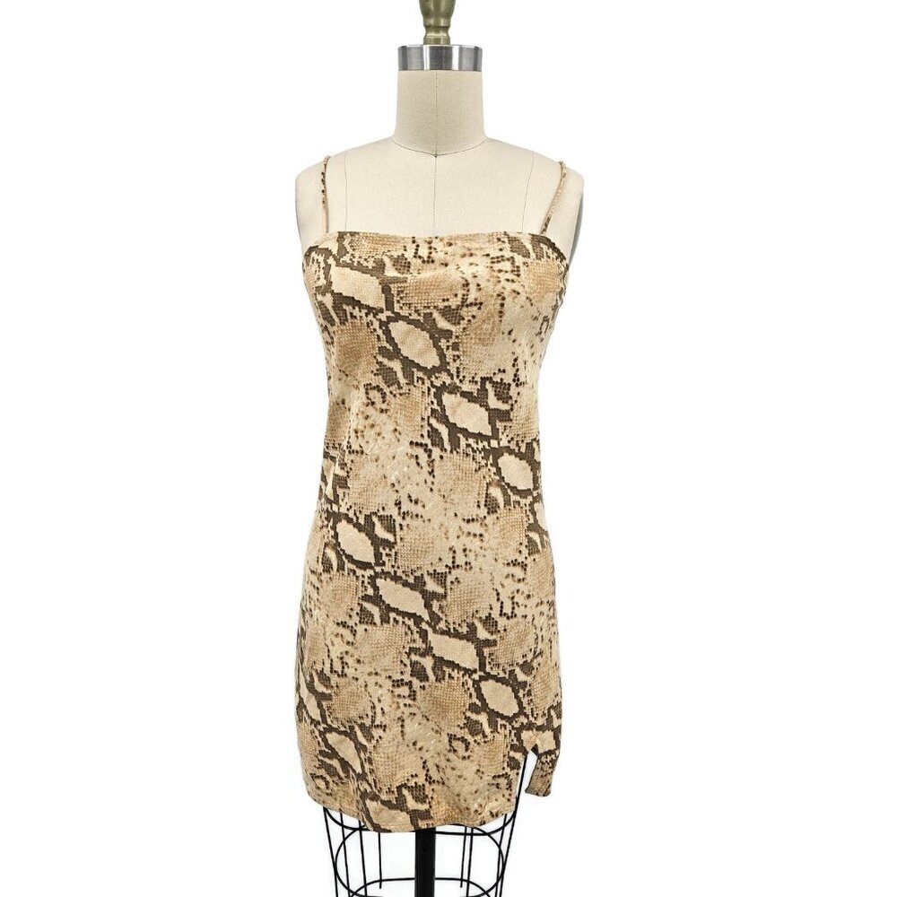 Indah Bea Bias Mini Dress Womens S Desert Python Linen Rayon
